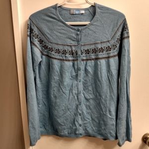 Blue cardigan with detail